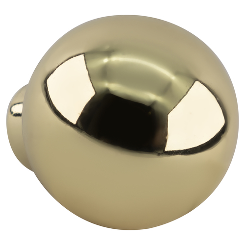 Polished Brass Traditional Round Kitchen Cabinet Knob 1-1/4" Diameter 