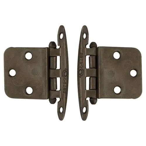 Face Frame Non Self Closing Cabinet Hinges For Kitchen And Home Hardware Burnished Bras - 2 per pack x5 packs