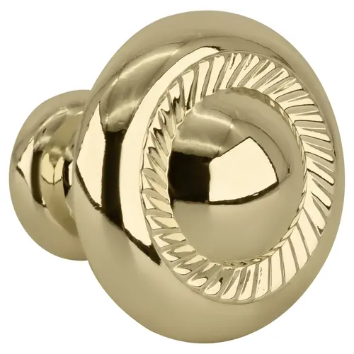 Polished Brass Novelty Mushroom Kitchen Cabinet Knob 1-1/4" Diameter  - pack of 20