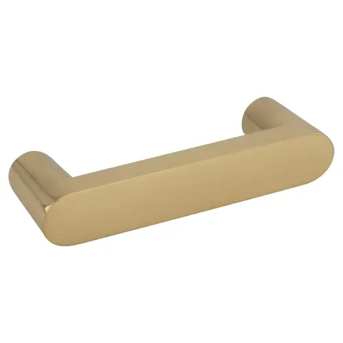 Barrel Cabinet Pull Flat For Kitchen And Cabinet Hardware 3" Center To Center Polished Brass - pack of 2