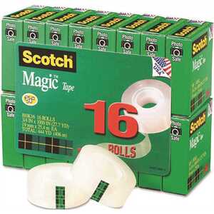 Scotch Transparent Tape, 3/4 in. x 1000 in., 4 Rolls