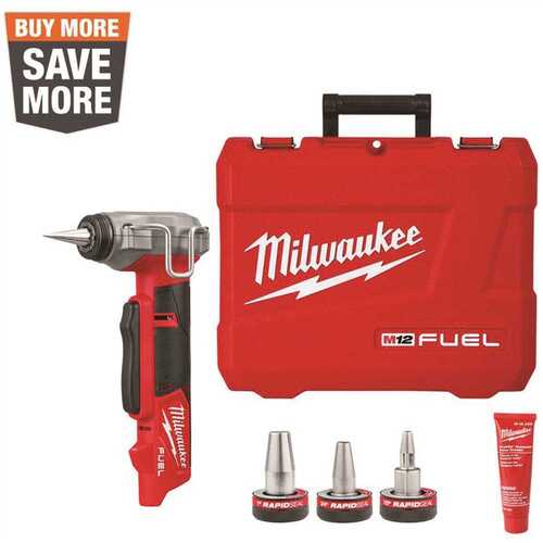 Milwaukee 2532-20 M12 FUEL ProPEX Expander Tool with 1/2 in. - 1 in. RAPID SEAL ProPEX Expander Heads