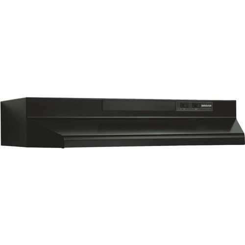 F40000 30 in. 230 Max Blower CFM Convertible Under-Cabinet Range Hood with Light in Black