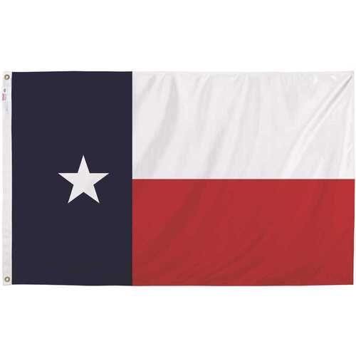 Valley Forge TX3 State Flag Texas 36" H X 60" W Multicolored