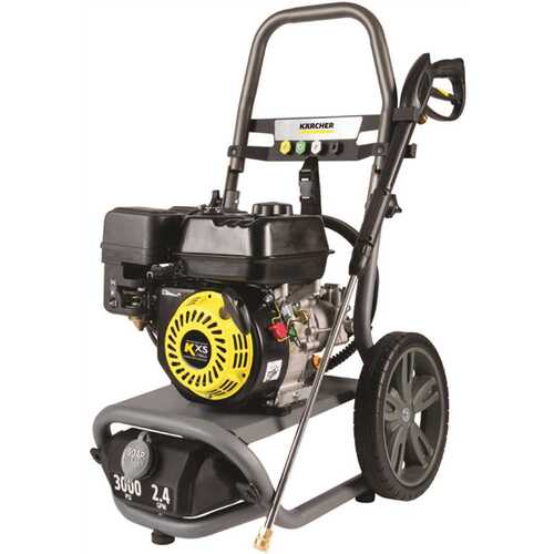 3000 PSI 2.4 GPM G3000 X Axial Pump Gas Power Pressure Washer with 4 Nozzle Attachments