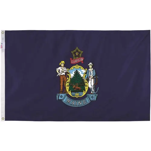 State Flag Maine 36" H X 60" W Multicolored