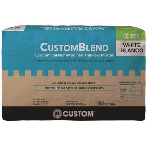 CustomBlend 50 lb. White Standard Thinset Mortar