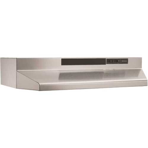 43000 Series 30 in. 260 Max Blower CFM Covertible Under-Cabinet Range Hood with Light in Stainless Steel