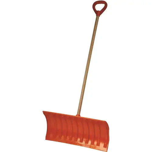 Emsco 1280 Bigfoot Series 25 in. Poly Pusher Snow Shovel with Wooden Handle