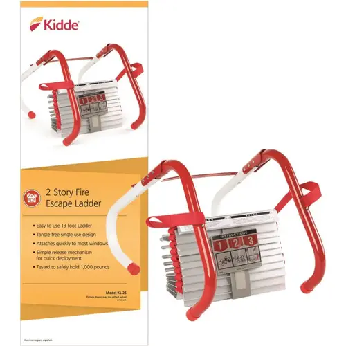 Kidde 468093 Fire Escape Ladder 13 ft. H Aluminum 1000 lb. capacity