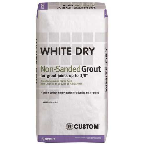 CUSTOM BUILDING PRODUCTS, INC. WDG25 Non-Sanded Grout, Powder, Characteristic, White, 25 lb Bag