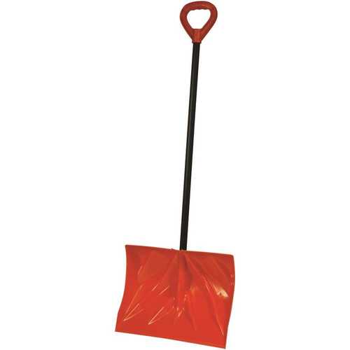 Bigfoot 18 in. Poly Combination Snow Shovel with Steel Core Handle