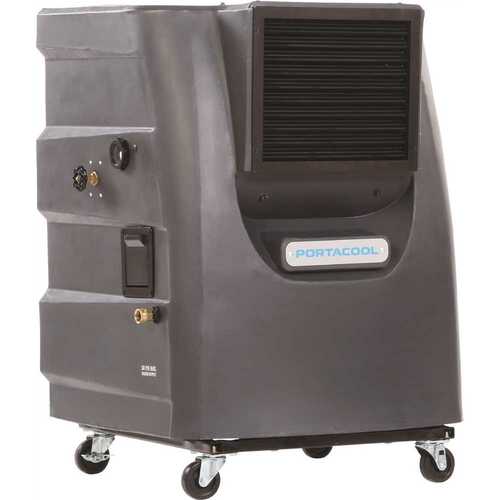 Portacool PACCY130GA1 Cyclone Portable Evaporative Cooler, 16 gal Tank, 2-Speed, 115 V, 5.6 A, Gray