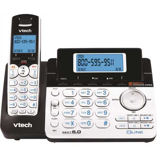VTECH COMMUNICATIONS DS6151 Cordless 2-Line Phone System with Digital Answering System, Single-Handset System
