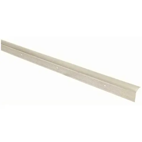 1-1/8 in. x 1-1/8 in. x 3 ft. Tile Edging Strip Fluted Silver Stair Edging Satin