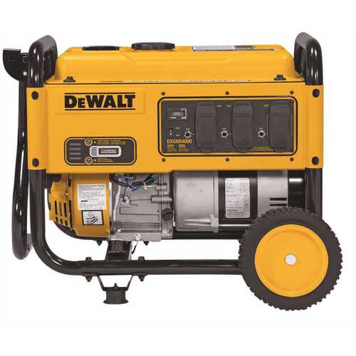 DEWALT PMC164000.01 Portable Generator, 30 A, 120 V, Gas, 3.4 gal Tank, 10 hr Run Time, Recoil Start, Yellow Housing