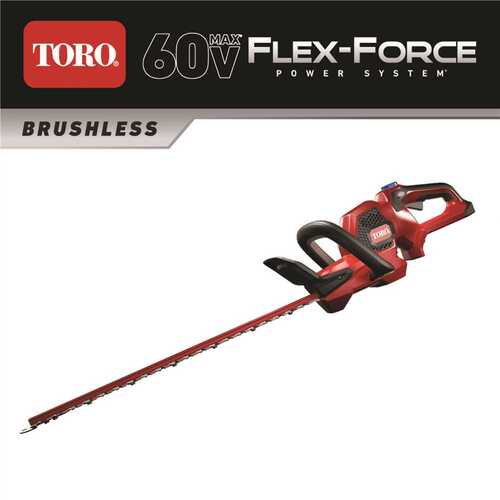 TORO CO M/R BLWR/TRMMR 51840T Flex-Force 24 in. 60V Max Lithium-Ion Cordless Hedge Trimmer (Bare-Tool)