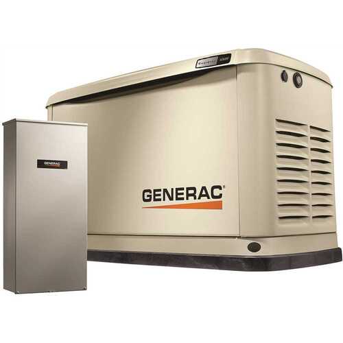 GENERAC POWER SYSTEMS, INC. 7172 Automatic Standby Home Generator, 10/9KW, Wi-Fi Monitoring