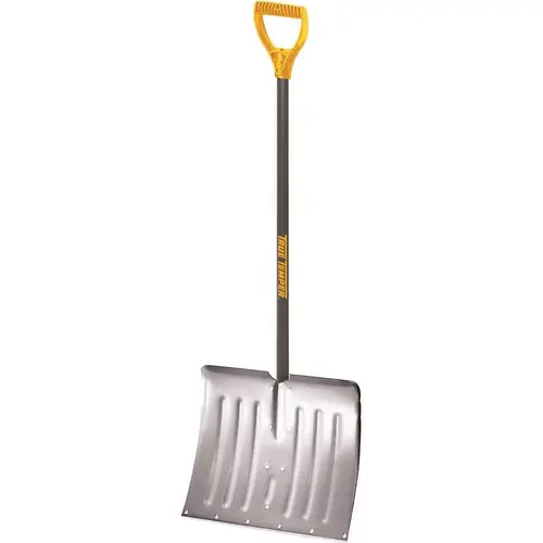 True Temper 1641000 38.3 in. Steel Handle Aluminum Blade Snow Shovel Black/Gray/Yellow