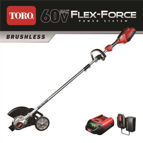 TORO CO M/R BLWR/TRMMR 51833 8 in. 60V Max Lithium Ion Cordless Electric Lawn Edger - Battery and Charger Included