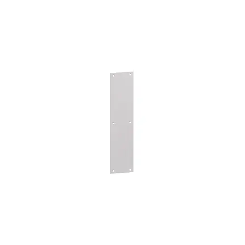 30S Square Corner Beveled Push Plate 4" x 16" in Stainless Steel Metal, Satin Stainless Steel - pack of 5