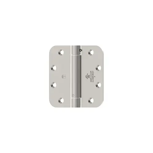 1252 Full Mortise Spring Hinge, Standard Weight, 4" x 4", Steel, 5/8" Round Corners, Bright Brass Plated Clear Coated - pack of 3