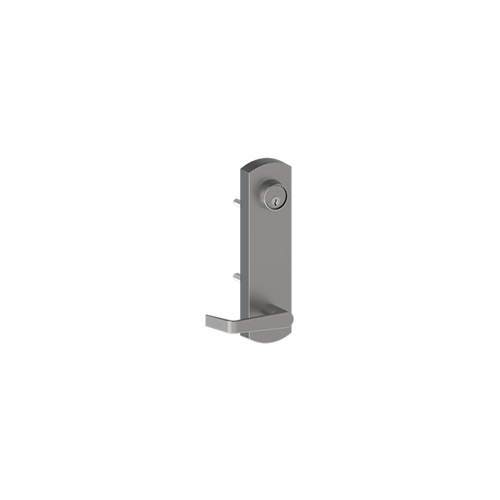 45CE Cylinder Escutcheon Outside Exit Device Trim with August Lever Satin Chrome Finish