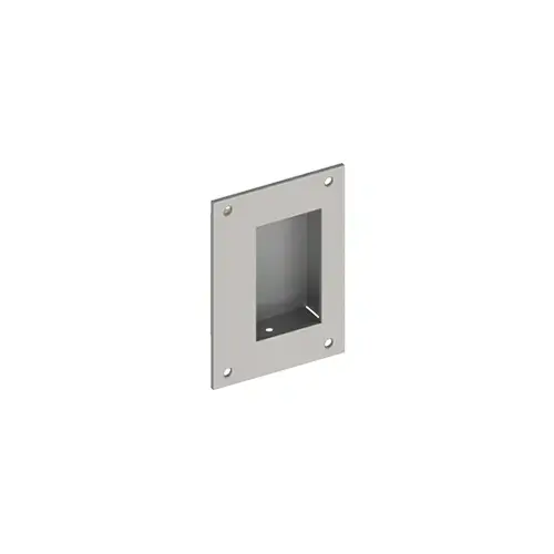 15N Flush Cup Pull with Surface Screws, Satin Chrome Finish