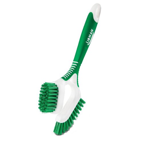 The Libman Company 1353 Dual-Sided Tile and Grout Brush, 1 in L Trim, Polyester, Green, Green