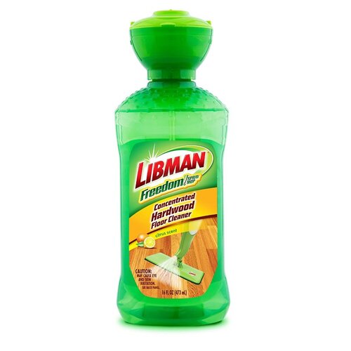 The Libman Company 4007 Freedom Series Concentrated Hardwood Cleaner, 16 oz, PET Bottle, Liquid, Citrus, Clear