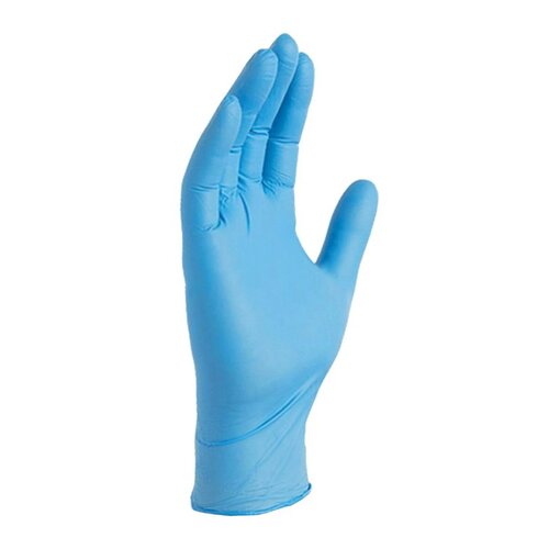 Disposable Gloves, One-Size, Nitrile, Powder-Free, Blue