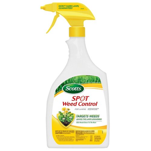 Scotts 5412606 5410510 Weed Killer, Liquid, Spray Application, 24 oz Bottle Amber