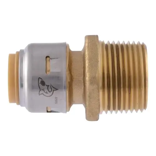 Max Pipe Coupling, 1/2 in PTC x 3/4 in FNPT, Brass, 250 psi Pressure