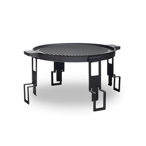 Fire Pit Cooktop, Dual-Sided, Cast Iron, Black
