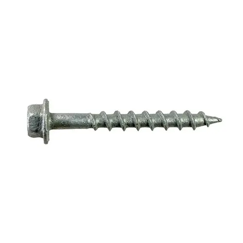 Strong-Drive SD Connector Screw, #9 Thread, 2-1/2 in L, Serrated Thread, Hex Head Galvanized - pack of 100