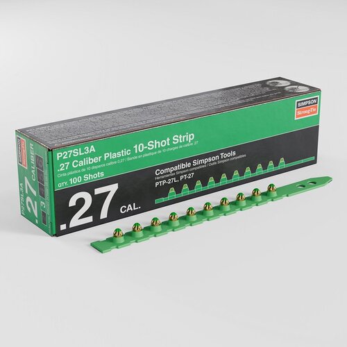 P27SL Strip Load, 0.27 Caliber, Power Level: 3, Green Code, 10 -Load - pack of 1000