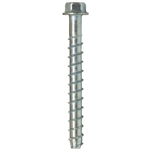 Titen HD Heavy-Duty Screw Anchor, 3/8 in Dia, 4 in L, Carbon Steel, Zinc Plated Silver - pack of 30