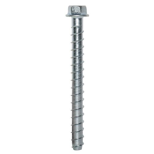 Titen HD Heavy-Duty Screw Anchor, 1/2 in Dia, 5 in L, Carbon Steel, Zinc Gray