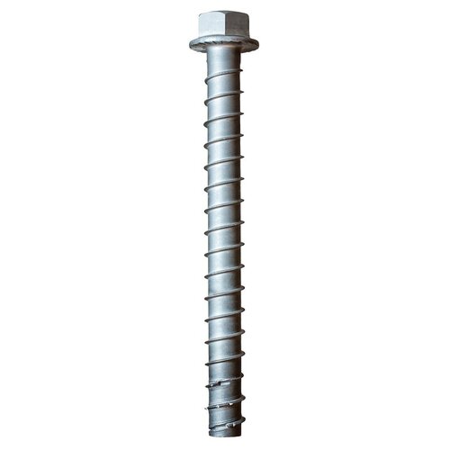 Titen HD Heavy-Duty Screw Anchor, 1/2 in Dia, 6 in L, Stainless Steel, Zinc Plated Silver