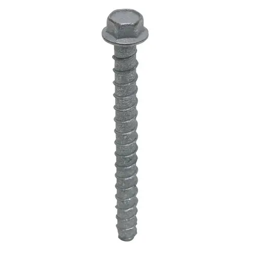 Titen HD Heavy-Duty Screw Anchor, 1/2 in Dia, 6 in L, Carbon Steel, Galvanized Gray