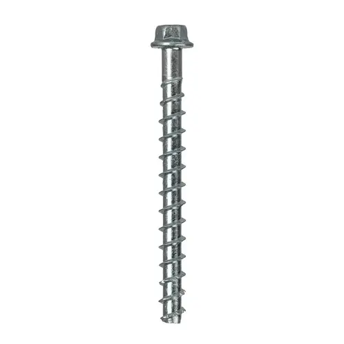 Titen HD Heavy-Duty Screw Anchor, 1/4 in Dia, 3-1/2 in L, Carbon Steel, Zinc Gray