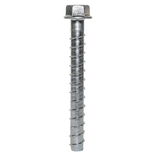 Titen HD Screw, 5/8 in Thread, 6 in L, Washer Head, Hex Drive, Carbon Steel, Zinc - pack of 10