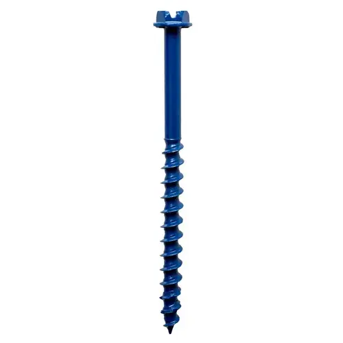 Titen Turbo Screw Anchor, 3/16 in Dia, 2-3/4 in L, Carbon Steel, Ceramic-Coated/Zinc Standard Blue - pack of 75