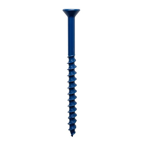 Titen Turbo Screw Anchor, 3/16 in Dia, 2-3/4 in L, Carbon Steel Standard Blue - pack of 25