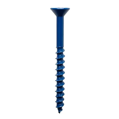 Titen Turbo Screw Anchor, 1/4 in Dia, 2-3/4 in L, Carbon Steel, Zinc Plated Standard Blue - pack of 25