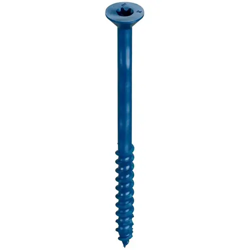 Titen Turbo Screw Anchor, 1/4 in Dia, 3-3/4 in L, Carbon Steel, Ceramic-Coated/Zinc Standard Blue - pack of 75