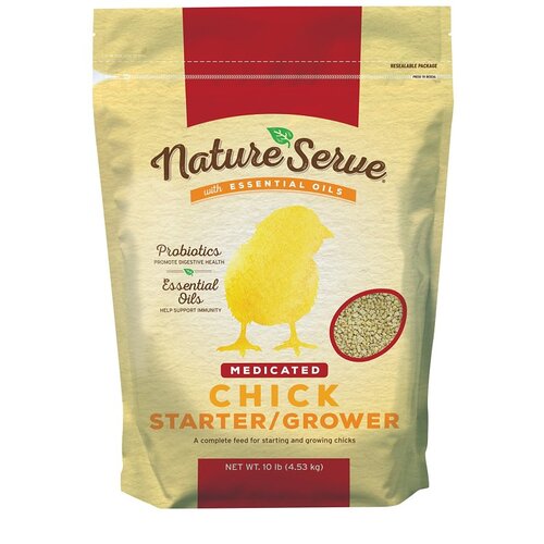 NatureServe 290004 101110 Chick Starter Grower Feed, Crumble, 10 lb Bag