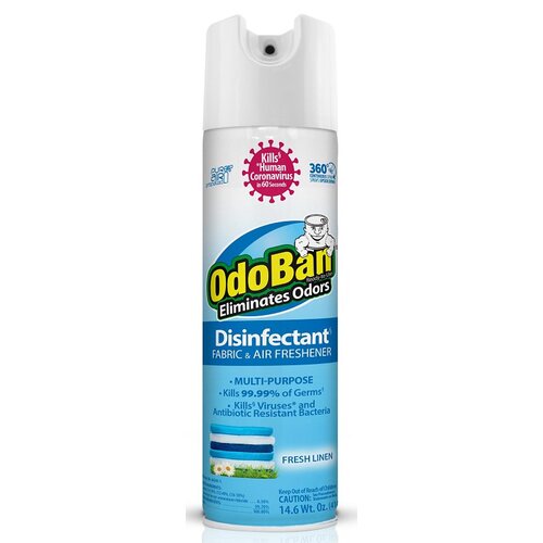 OdoBan 910701-14A6 Disinfectant Fabric & Air Freshener Fresh Linen Scent 14 oz