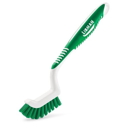 Libman 18 Grout and Tile Brush 0.625" W Hard Bristle 6.25" Rubber Handle Green/White