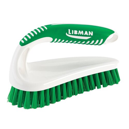 Power Scrub Brush, 1 in L Trim, PET, Green, 2-1/2 in W Brush, 6.37 in OAL, Green/White - pack of 6